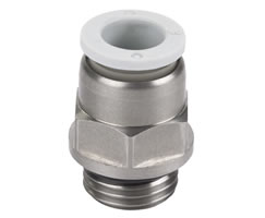 Pneufit E geçmeli bağlantı parçası, adaptör, düz, G1/8, 4mm