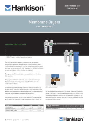 HMM Modular Membrane Compressed Air Dryers