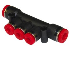 Pneufit C geçmeli bağlantı elemanı, rakor, manifold, 6mm, 10mm