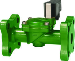 Dolaylı solenoidle çalıştırılan flanş valfi, 40 mm flanş, 2/2, NC, solenoid pilot / solenoid pilot, solenoidsiz