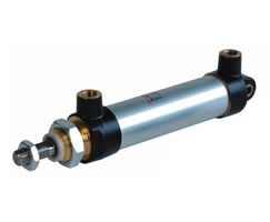 Yuvarlak hatlı çift etkili silindir, 10 mm çap, 25 mm strok