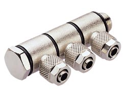 24 serisi geçmeli bağlantı, 3x banjo adaptörü, dirsek, G1/4, 8mm/6mm