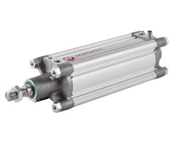 ISOLine profilli çift etkili silindir, konum sensörlü, 100 mm çap, 160 mm strok