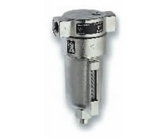 Genel amaçlı paslanmaz çelik filtre, 1/2 PTF, 25 µm, manuel drenaj