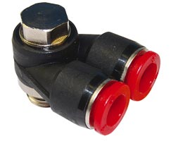 Pneufit C geçmeli bağlantı parçası, branşman adaptörü, dirsek, G1/2, 12mm