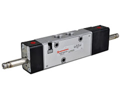 V62 serisi hat içi solenoid valf, G3/8, 5/3, COP, solenoid pilot / solenoid pilot