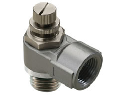 Pneufit 10 akış regülatörü (çıkış), dirsek, G1/4