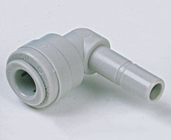 Pneufit D asetal geçmeli bağlantı parçası, gövde, dirsek, 1/2", 1/2"