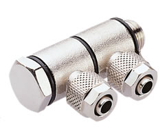 24 serisi geçmeli bağlantı, 2x banjo adaptörü, dirsek, G1/8, 4mm/2,5mm