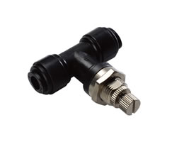 Pneufit D asetal akış regülatörü, bölmeli, düz, 10mm