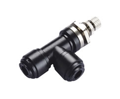 Pneufit D asetal akış regülatörü, bölme, dirsek, 6mm