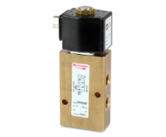 25003 serisi direkt etkili solenoid valf, G1/4, 5/2, solenoid pilot / yay geri dönüşlü