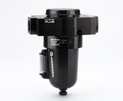 Olympian Plus general purpose filter, G1, 5µm, manual drain, with liquid level indicator