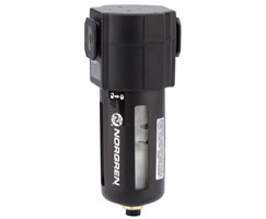 Excelon genel amaçlı filtre, G3/8, 5 µm, otomatik tahliye, uzun, korumalı