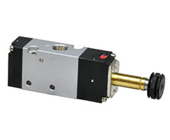 V50 serisi hat içi solenoid valf, G1/8, 3/2, NC, solenoid pilot / havalı yay dönüşlü