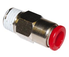 Pneufit C kendinden contalı bağlantı elemanı, adaptör, düz, R1/4, 12mm