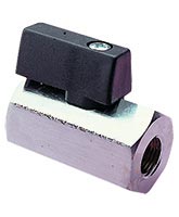 Mini küresel valf, küçültülmüş çaplı, dişi/dişi, G1/4