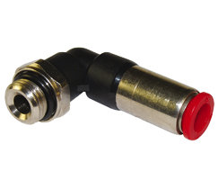 Pneufit C kendinden contalı bağlantı parçası, döner adaptör, dirsek, G1/8, 4mm