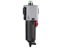 Excelon Plus birleştirici filtre, 3/8 PTF, 0,01 µm, manuel tahliye, sıvı seviye göstergeli