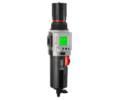 Excelon Plus filtre/regülatör, 3/4 PTF, 40μm, 0,3-10 bar, manuel boşaltma, entegre elektronik basınç sensörü