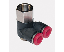 Pneufit C geçmeli bağlantı parçası, üst port branşman adaptörü, dirsek, G1/4, G1/4, 8mm