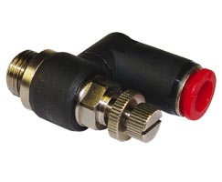 Pneufit C akış regülatörü (dışarı), döner banjo, dirsek, G1/2, 8mm