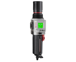 Excelon Plus filtre/regülatör, G3/4, 40μm, 0,3-10 bar, manuel boşaltma, entegre elektronik basınç sensörü