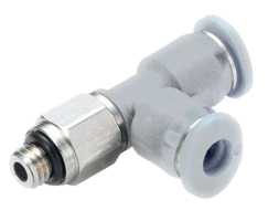 Pneufit M geçmeli bağlantı parçası, yandan döner adaptör, T parça, M6, 6 mm