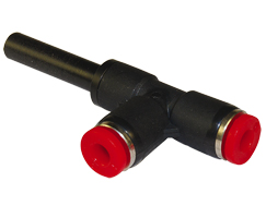 Pneufit C geçmeli bağlantı, yan gövde, T, 8mm, 10mm