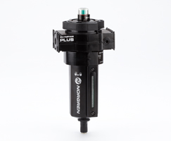 Olympian Plus birleştirici filtre, G1/4, 0,01 µm, otomatik tahliye, sıvı seviye göstergeli