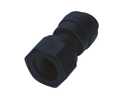 Pneufit D asetal geçmeli bağlantı parçası, dişi adaptör, düz, 7/16-20 UNF, 10mm