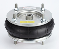 Hava körüğü, tek etkili, erkek montaj saplamaları, 8" çap, 75 mm strok