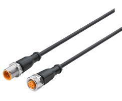 Bağlantı kablosu, 5 pinli M12 fiş, 5 pinli M12 soket, 2m kablo
