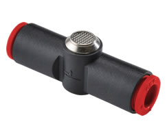 Pneufit C hızlı egzoz valfi, filtreli, düz, 6 mm