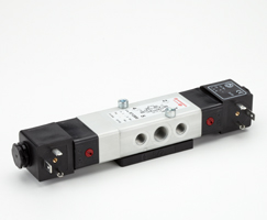 97100 serisi Namur arayüzlü solenoid valf, 1/4 NPT, 5/2 veya 3/2, solenoid pilot / yay geri dönüşlü