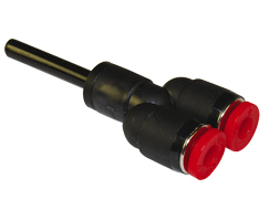 Pneufit C geçmeli bağlantı parçası, gövde, Y, 12 mm, 12 mm