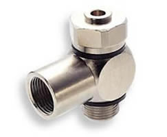 16 serisi akış regülatörü (çıkış), banjo, dirsek, G1/4, G1/4