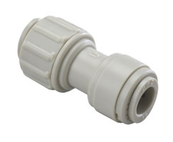 Pneufit D asetal itmeli bağlantı parçası, polimerden çelik boruya eşit olmayan birleşim, düz, 3/8", 5/16"