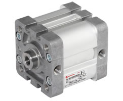 ISO kompakt çift etkili silindir, iç dişli, düşük sürtünme, 63 mm çap, 30 mm strok