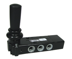 Super X manuel kumandalı valf, G1/4, 5/3, APB, kol / yay / kol