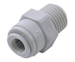 Pneufit D asetal geçmeli bağlantı parçası, adaptör, düz, 1/4 NPT, 1/4"