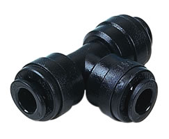 Pneufit D asetal geçmeli bağlantı parçası, eşit olmayan rakor, T, 10mm, 6mm