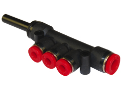 Pneufit C geçmeli bağlantı parçası, gövde, manifold, 4 mm, 6 mm, 6 mm