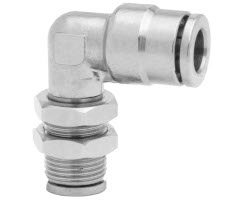 Pneufit 10 geçmeli bağlantı parçası, bölme rakoru, dirsek, 4 mm