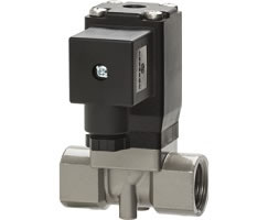 Zorunlu kaldırmalı, doğrudan solenoidle çalıştırılan diyaframlı valf, G3/8, 2/2, NC, solenoid pilot / solenoid pilot